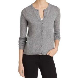 Elegant Gray Women's Cardigan Sweater